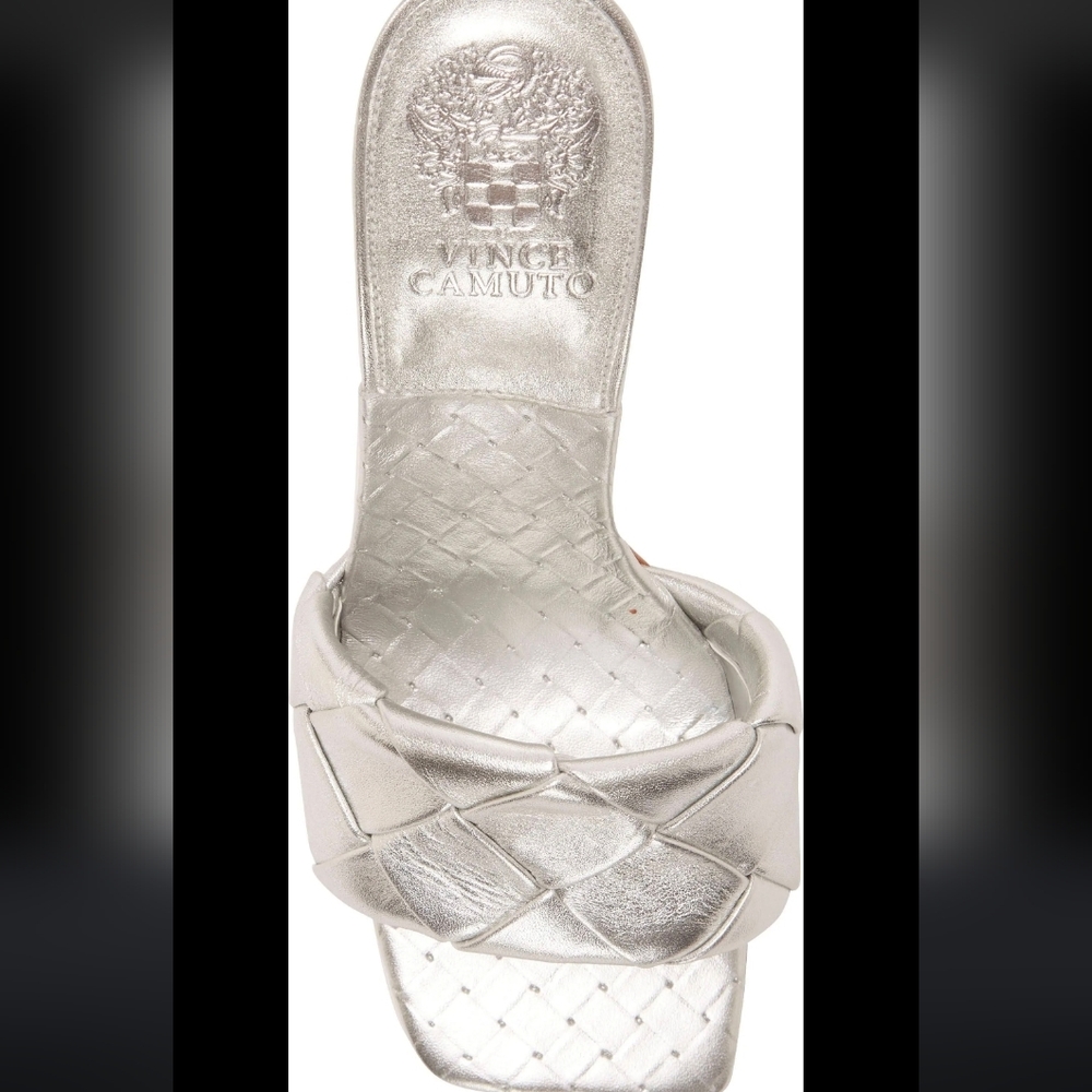 Vince Camuto Brelanie Silver Mule, Women's 11 - Picture 2 of 13